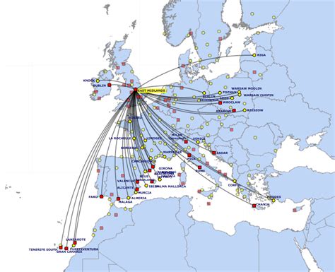 east midlands airport destinations 2024